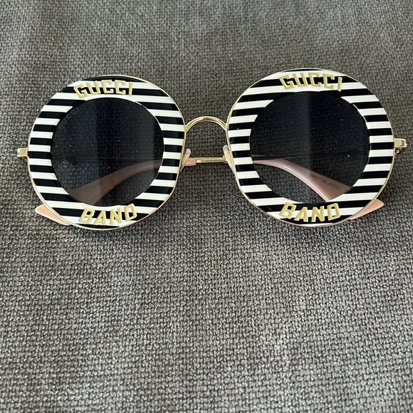 New! Authentic GUCCI Round Metal Frame Sunglasses - Picture 5 of 16